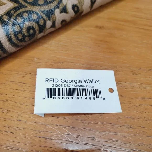 Patricia Nash RFID Georgia Leather Zip Wallet Womens Paisley Printed Clutch - Picture 5 of 6